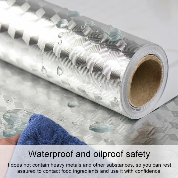 Autocollants en aluminium pour murs de cuisine, résistants à l'huile, anti-salissures, auto-adhésifs haute température, papier peint découpable, 40cmx5m, papier peint découpable 40cmx5m, 60cmx5m, papier peint découpable 60cmx5m