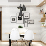 2 PCS Papier Peint Auto-adhésif Imperméable Fond TV Briques Stickers Muraux 3D Papier Peint Salon Fresque Stickers Décoratifs Chambre, 70cm x 77cm