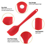 Spatule à gâteau en silicone pour cuisine, mélangeur de crème, racloir, brosse à beurre, ustensile de cuisson, orange, rouge, jaune, vert, bleu, violet, rose