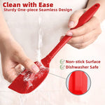 Spatule à gâteau en silicone pour cuisine, mélangeur de crème, racloir, brosse à beurre, ustensile de cuisson, orange, rouge, jaune, vert, bleu, violet, rose