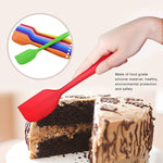 Spatule à gâteau en silicone pour cuisine, mélangeur de crème, racloir, brosse à beurre, ustensile de cuisson, orange, rouge, jaune, vert, bleu, violet, rose
