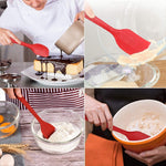 Spatule à gâteau en silicone pour cuisine, mélangeur de crème, racloir, brosse à beurre, ustensile de cuisson, orange, rouge, jaune, vert, bleu, violet, rose