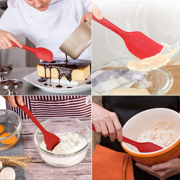 Spatule à gâteau en silicone pour cuisine, mélangeur de crème, racloir, brosse à beurre, ustensile de cuisson, orange, rouge, jaune, vert, bleu, violet, rose