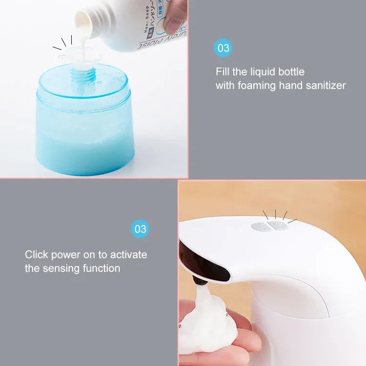 Distributeur de savon moussant automatique à induction intelligente infrarouge pour toilettes domestiques, distributeur de savon