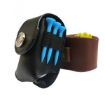 Pochette ceinture porte-balles de golf portable en cuir, sac frais pour tees de golf, accessoire de sport, porte-balles de golf noir, porte-balles de golf marron