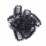 20 pinces à cheveux de 32 mm à 9 dents pour extensions, en métal avec dos en silicone
