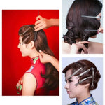 10 pinces à cheveux en acier inoxydable, pinces à cheveux canard, pinces à cheveux en métal, grandes pinces en fer à trou unique