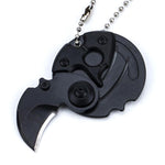 Mini couteau pliant portable de poche, petit couteau militaire de survie en extérieur, porte-clés, outil multifonction pour l'autodéfense