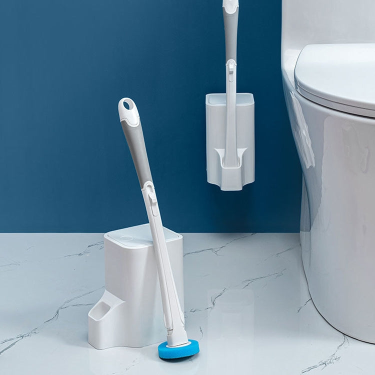 Brosse de toilette jetable avec long manche et base, ensemble de brosses de toilette suspendues, brosse de toilette jetable