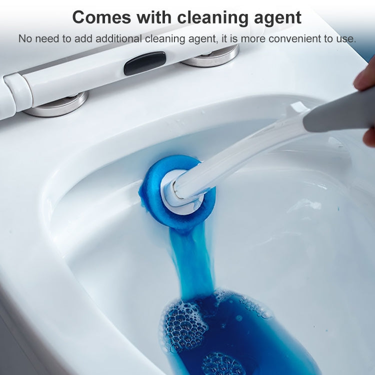 Brosse de toilette jetable avec long manche et base, ensemble de brosses de toilette suspendues, brosse de toilette jetable