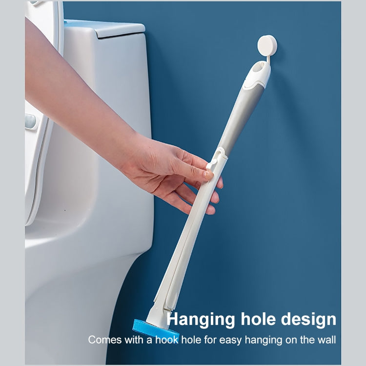 Brosse de toilette jetable avec long manche et base, ensemble de brosses de toilette suspendues, brosse de toilette jetable