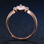 Bague Ajustable Patte de Chat Mignonne en Cristal pour Femme