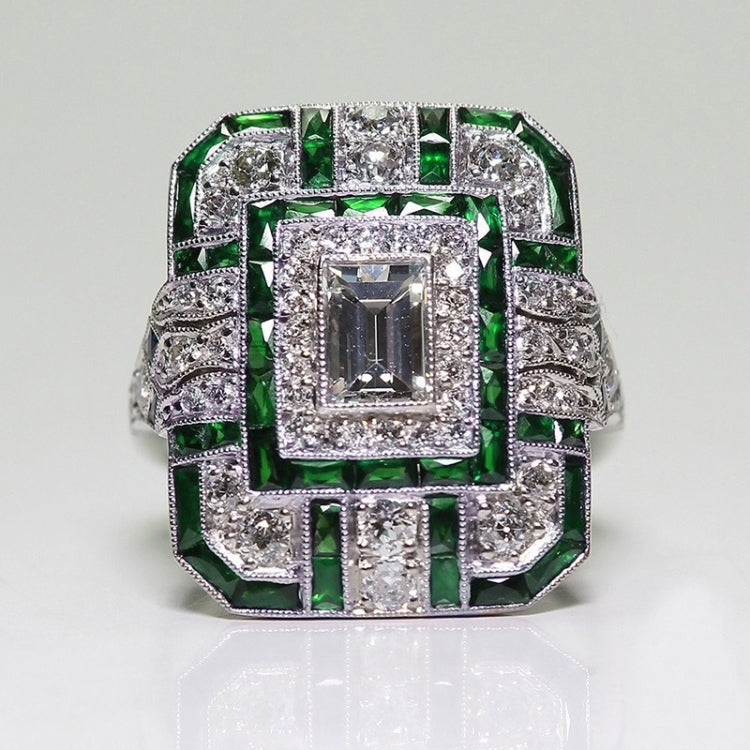 Bague de fiançailles carrée de luxe en zircon et cristal pour femme, 10, 6, 7, 8, 9