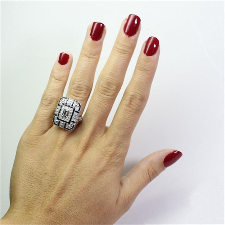Bague de fiançailles carrée de luxe en zircon et cristal pour femme, 10, 6, 7, 8, 9