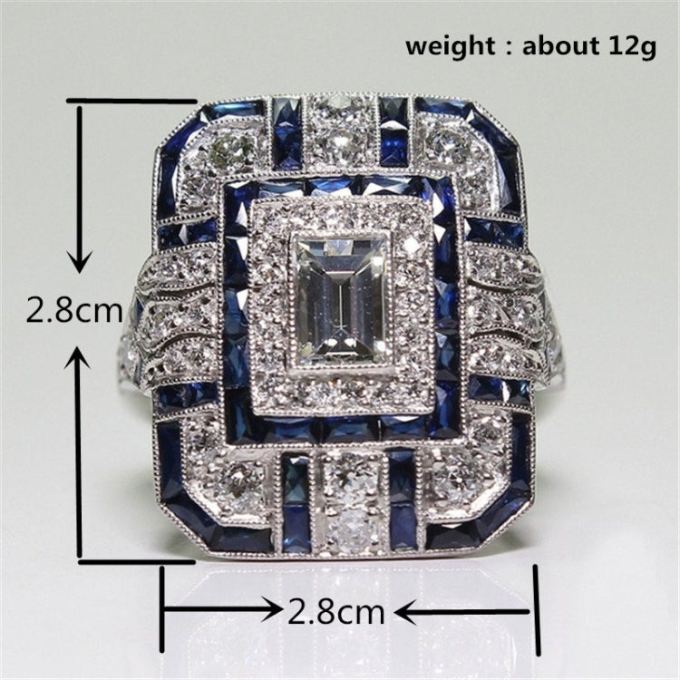Bague de fiançailles carrée de luxe en zircon et cristal pour femme, 10, 6, 7, 8, 9