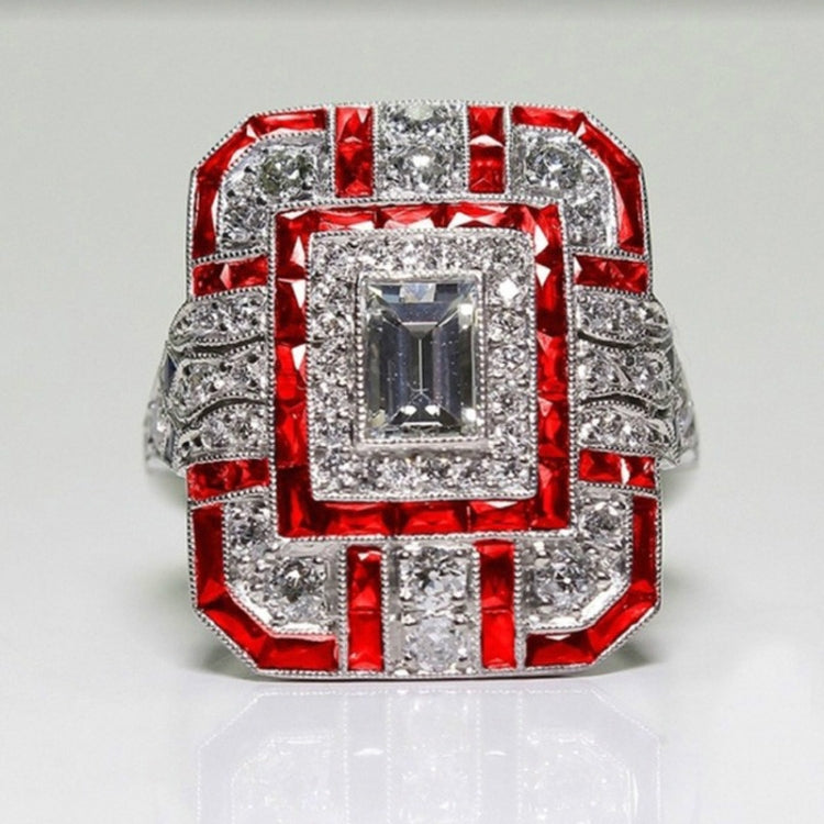 Bague de fiançailles carrée de luxe en zircon et cristal pour femme, 10, 6, 7, 8, 9