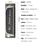 Harmonica Bruce Swan 2 pièces 10 trous, taille standard, pour débutants, enfants, adultes et étudiants.