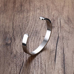 Bracelet jonc en acier inoxydable de 8 mm de large pour femmes et hommes, Or Rose, Argent, Noir, Or