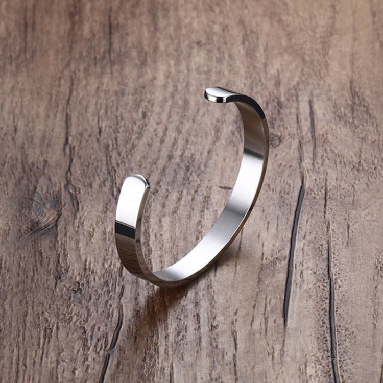 Bracelet jonc en acier inoxydable de 8 mm de large pour femmes et hommes, Or Rose, Argent, Noir, Or