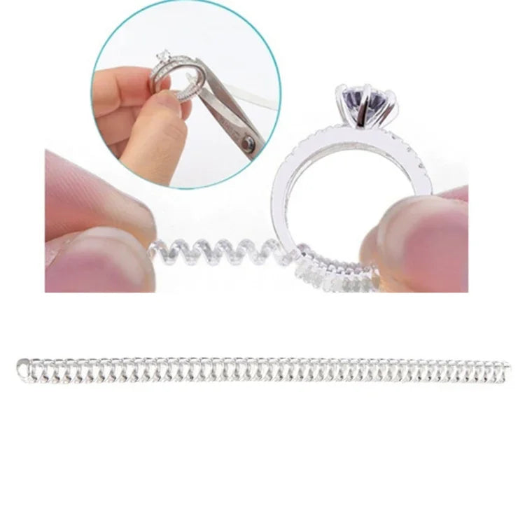 Ajusteur de taille de bague vintage en spirale, réducteur de serrage de garde, outils de redimensionnement, pièces de bijoux, 3 mm