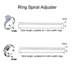 Ajusteur de taille de bague vintage en spirale, réducteur de serrage de garde, outils de redimensionnement, pièces de bijoux, 3 mm