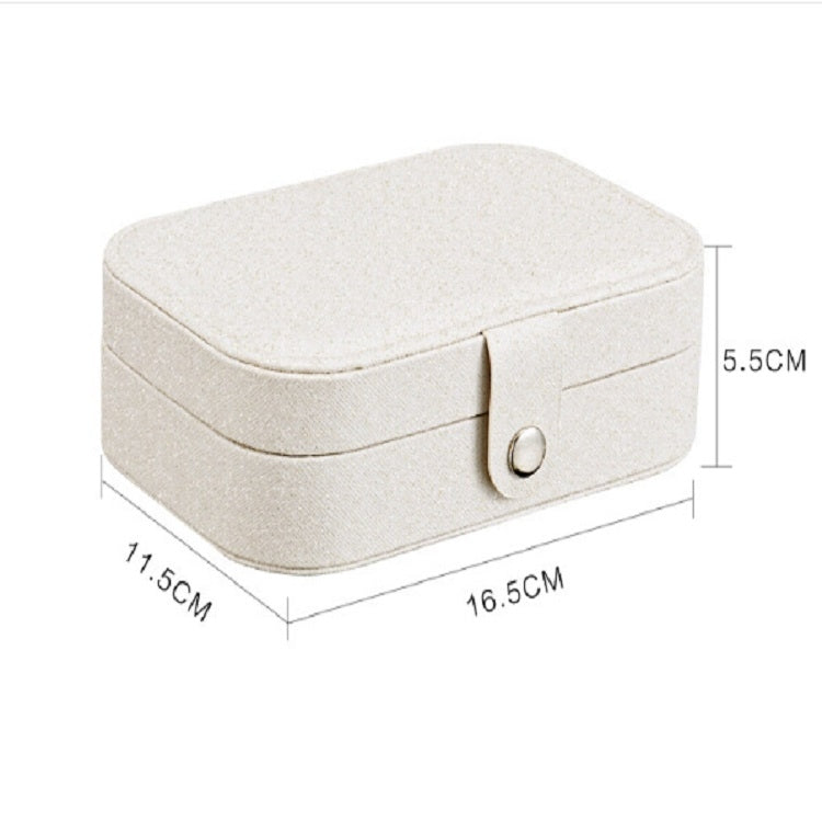 Boîte à bijoux simple pour boucles d'oreilles, bagues, assiettes, boîte de rangement multifonction en cuir portable