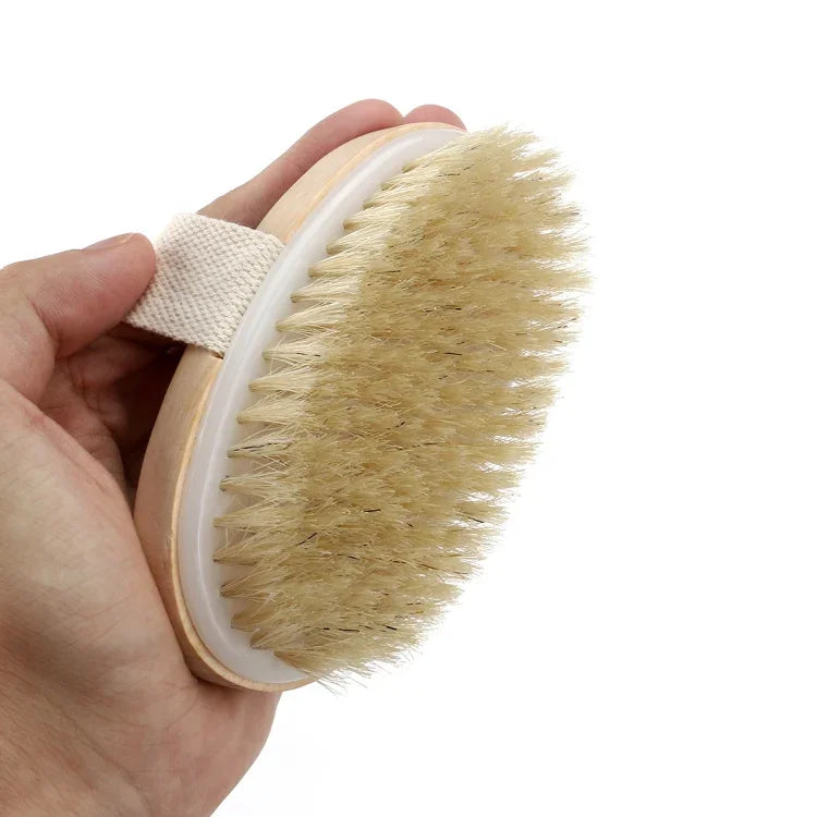 Brosse SPA à poils naturels doux sans manche, poils naturels doux