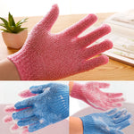 5 gants de bain exfoliants pour spa massage corps, violet, vert, bleu, orange, rouge
