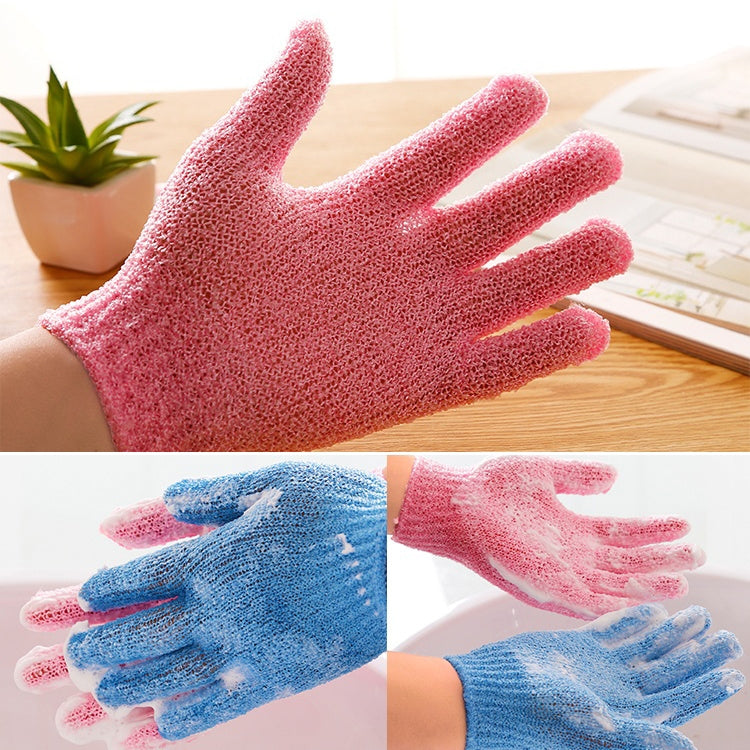 5 gants de bain exfoliants pour spa massage corps, violet, vert, bleu, orange, rouge