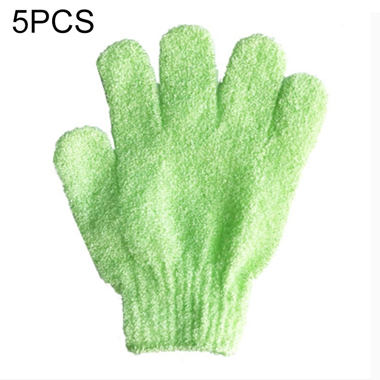 5 gants de bain exfoliants pour spa massage corps, violet, vert, bleu, orange, rouge