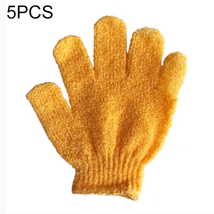 5 gants de bain exfoliants pour spa massage corps, violet, vert, bleu, orange, rouge
