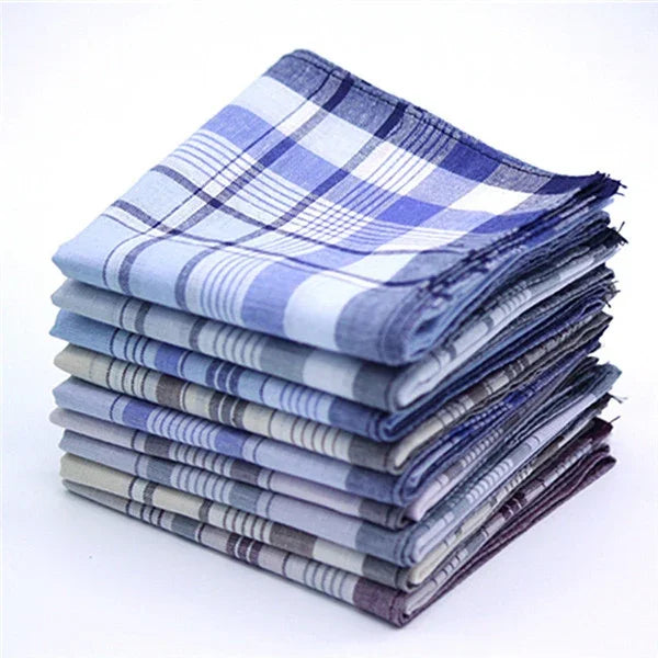 Pochettes de costume pour homme à rayures à carreaux multicolores, mouchoirs d'affaires en tissu 100% coton