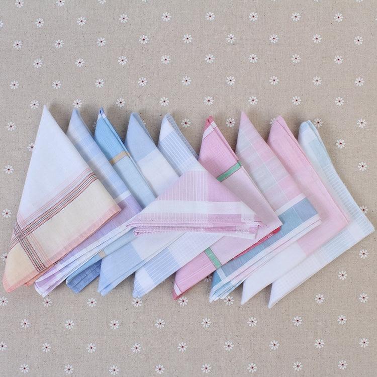 Pochettes de costume pour homme à rayures à carreaux multicolores, mouchoirs d'affaires en tissu 100% coton