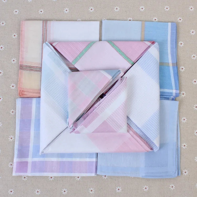 Pochettes de costume pour homme à rayures à carreaux multicolores, mouchoirs d'affaires en tissu 100% coton