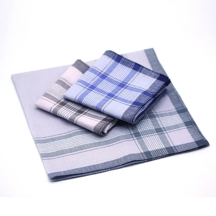 Pochettes de costume pour homme à rayures à carreaux multicolores, mouchoirs d'affaires en tissu 100% coton