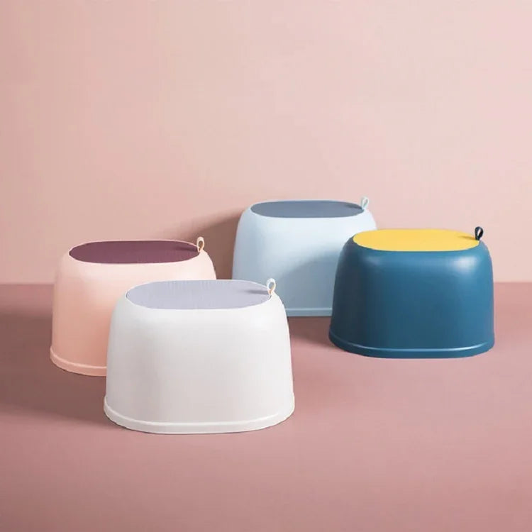 Tabouret de salle de bain portable créatif antidérapant, tabouret en plastique pour enfants