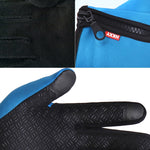 Gants de cyclisme intégraux en néoprène PU respirant et cuir pour sports d'hiver, tailles M, L, XL