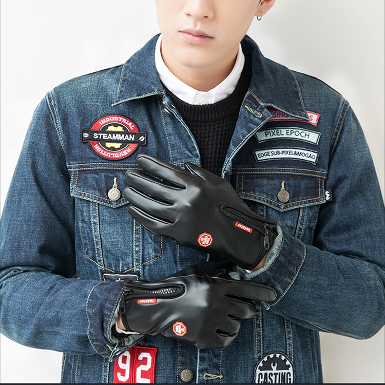 Gants de cyclisme intégraux en néoprène PU respirant et cuir pour sports d'hiver, tailles M, L, XL