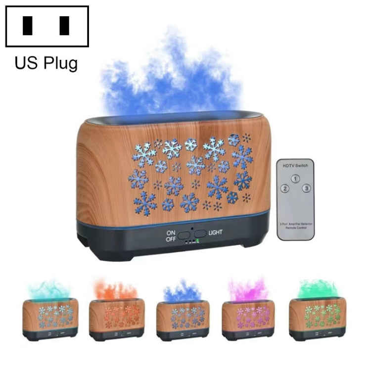 Lampe Humidificateur d'Encens à Flamme Colorée Simulée pour la Maison, Télécommande, Sans Télécommande
