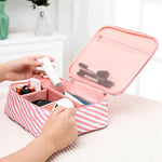 Trousse de Toilette de Voyage Matelassée Imperméable de Grande Capacité pour Femme, Sac de Rangement pour Esthéticienne, Trousse de Maquillage pour Femmes