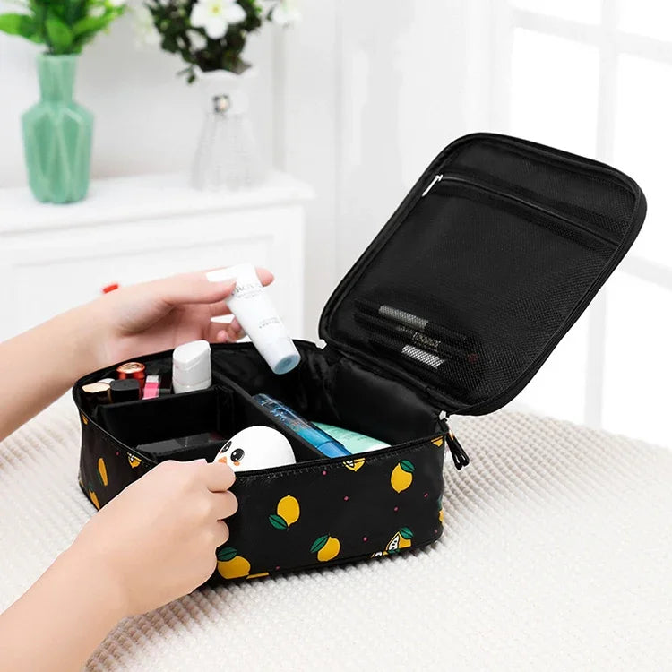 Trousse de Toilette de Voyage Matelassée Imperméable de Grande Capacité pour Femme, Sac de Rangement pour Esthéticienne, Trousse de Maquillage pour Femmes