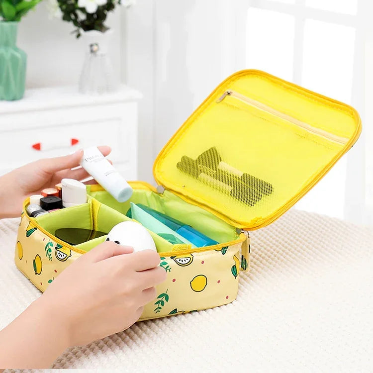 Trousse de Toilette de Voyage Matelassée Imperméable de Grande Capacité pour Femme, Sac de Rangement pour Esthéticienne, Trousse de Maquillage pour Femmes