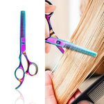Ciseaux de Coupe de Cheveux Professionnels Kit de Coiffure Ciseaux à Effiler Barbier