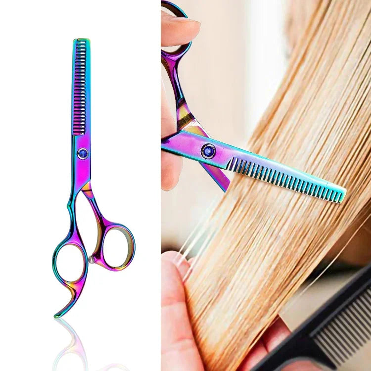 Ciseaux de Coupe de Cheveux Professionnels Kit de Coiffure Ciseaux à Effiler Barbier