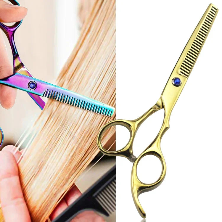 Ciseaux de Coupe de Cheveux Professionnels Kit de Coiffure Ciseaux à Effiler Barbier