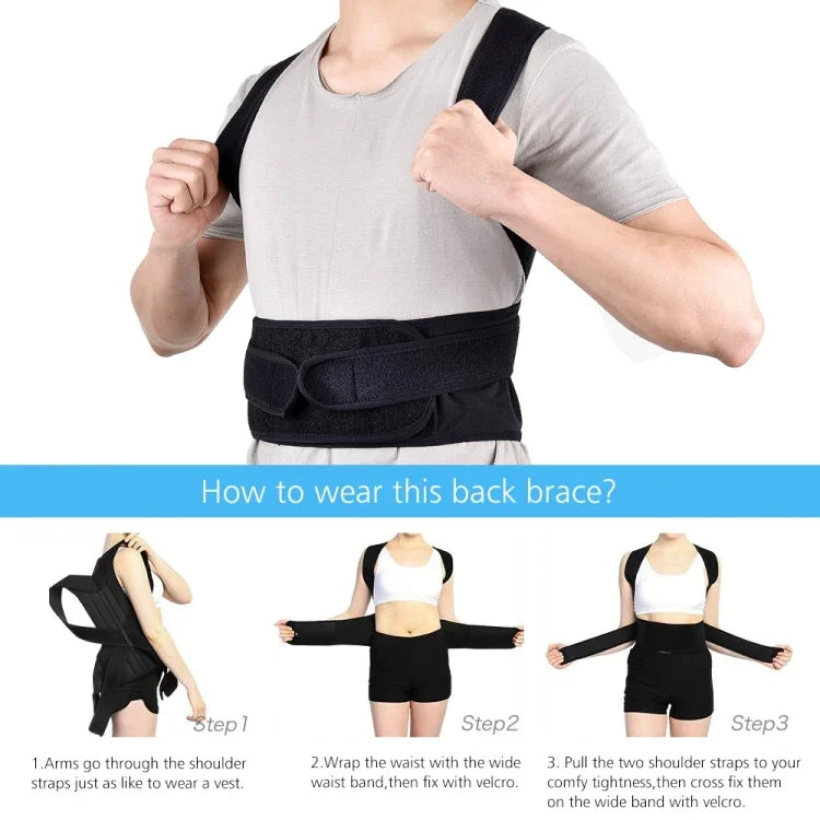 Correcteur de Posture Dorsale, Orthèse d'Épaule et Lombaire, Ceinture de Soutien de la Colonne Vertébrale, Corset Réglable pour Adulte, Ceinture de Correction de Posture, Soin Corporel