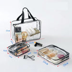 Sacs en PVC transparents Organisateur de voyage Trousse de maquillage transparente Sacs de toilette