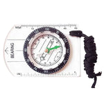Mini boussole professionnelle, règle d'échelle de carte multifonction, équipement pour randonnée, camping, survie en plein air, mini