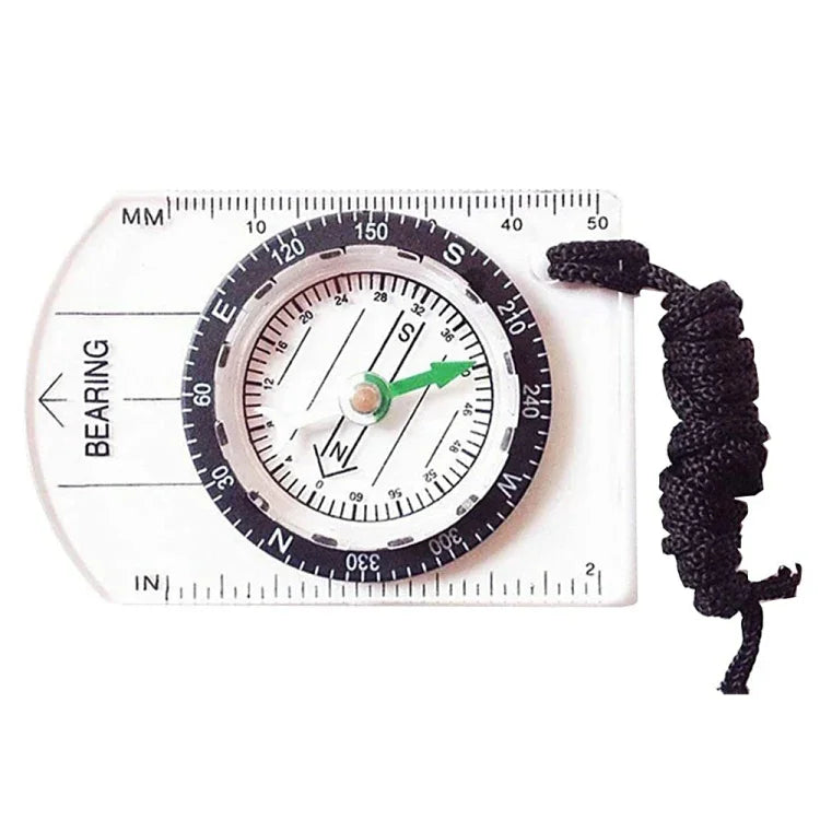 Mini boussole professionnelle, règle d'échelle de carte multifonction, équipement pour randonnée, camping, survie en plein air, mini