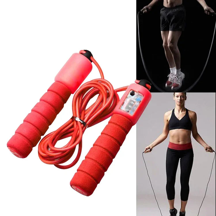 Cordes à sauter avec compteur Fitness sportive Corde à sauter réglable à vitesse rapide avec comptage